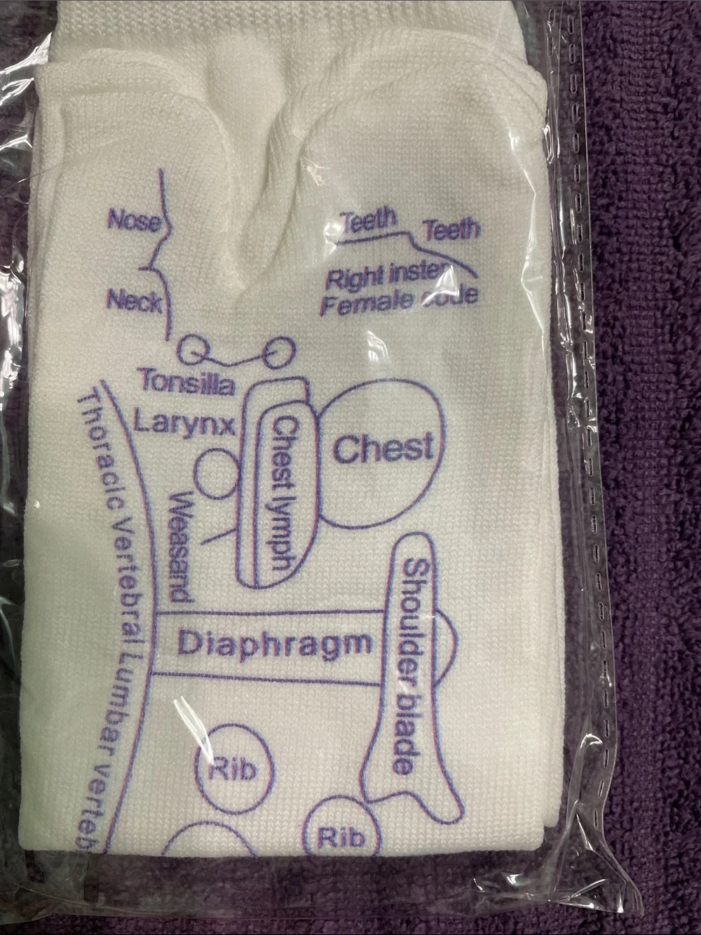 White Foot Massage Socks - 2 Pair